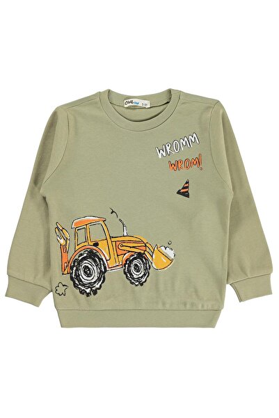 Civil Boys Scoop Printed 2-5 Years Old Sweatshirt Km - Khaki