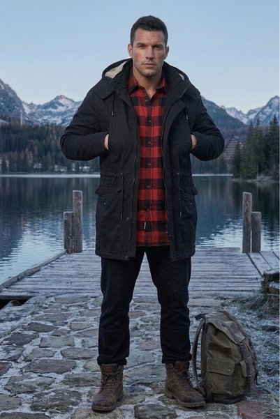 alaska the last frontier Regular Fit Çıkarılabilir Kapüşonlu saf pamuk gabardin kumaş Uzun Parka Kaban
