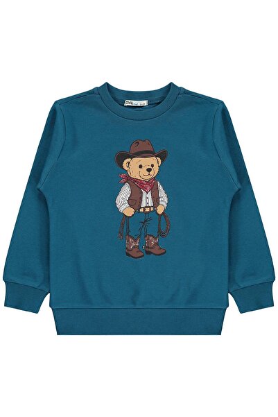 Civil Boys Bear Printed Sweatshirt for Ages 2-5 - Green