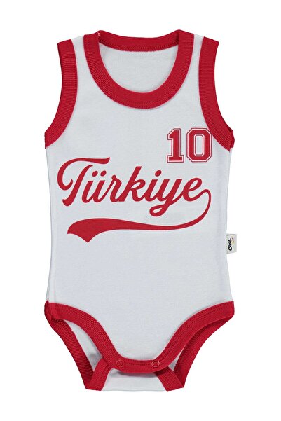 Civil Baby Turkey Printed 0-3 Years Old Snap-On Badi - White