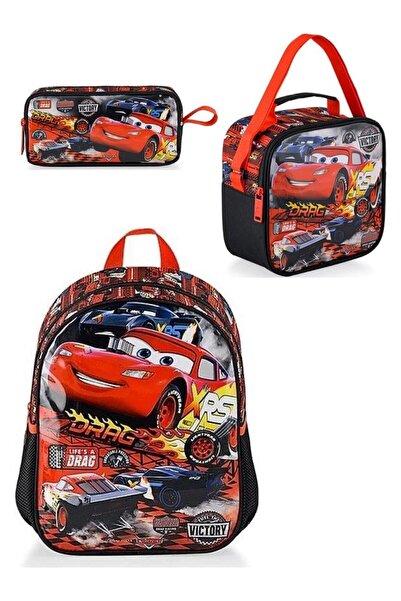 CARS Disney 48255 Lightning Mcqueen 3-Piece Kindergarten Bag Set