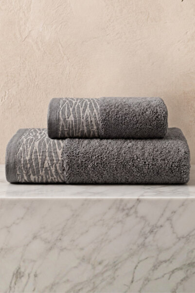 neşe home collection Serenity 2'li Banyo Havlusu Seti ( 1 Adet 50x90cm & 1 Ad...