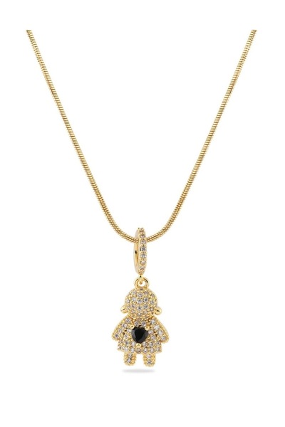 ÇELİKSİLVERTAKI Cute Rabbit Figured Women's Necklace Steel