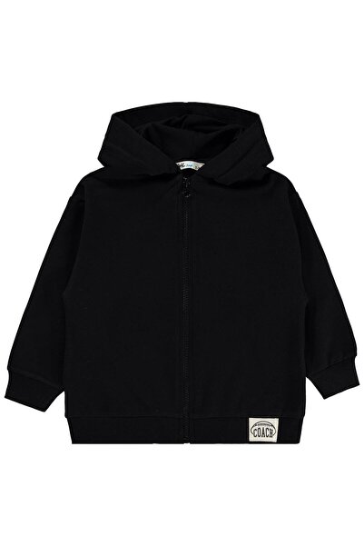 Civil Boys Basic Hooded Cardigan for 2-5 Years - Black