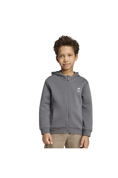adidas Lk Dy Mm Tt Erkek Çocuk Gri Eşofman Üst ERKEK ÇOCUK EŞOFMAN ÜST KG6124