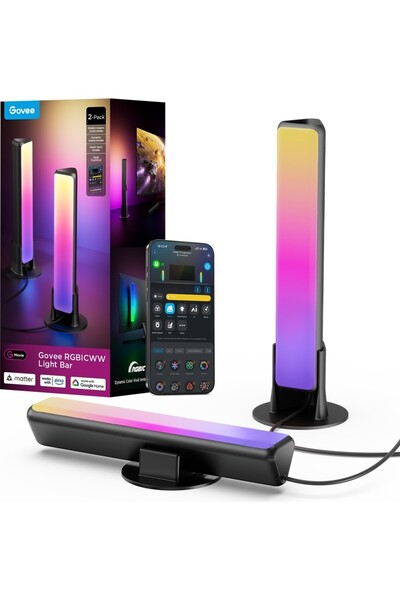 Govee RGBICWW WiFi+BT Flow Plus 27cm 2'li Bar Matter Destekli H6056311