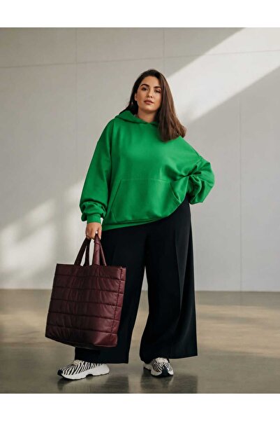 BENROMA 3 Yarn Combed Cotton Plus Size Unisex Sweatshirt Mq5