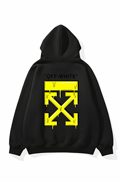 uyguntarz Unisex mekana teksturirana off-white majica sa kapuljačom i printom...