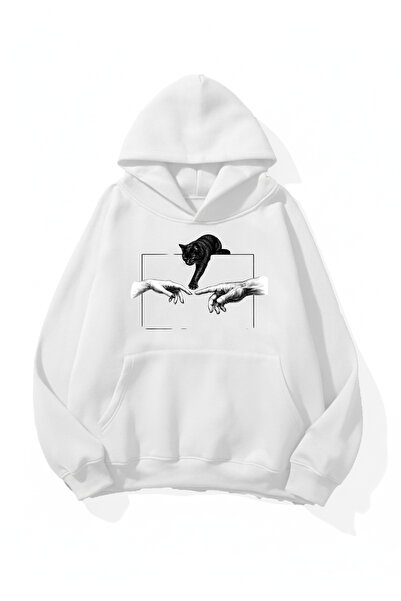 uyguntarz Unisex Soft Textured Contact Printed Design Oversize 3 Thread Hoodi...