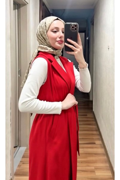 TANISA Nemira Long Belted Vest TNS-4343