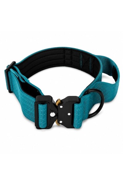 NaVi Pet Zgardă tactică Guardian 38mm, Mâner de control, Culoare verde petrol...