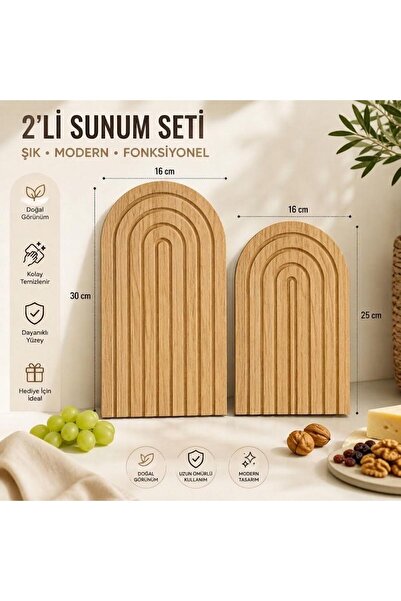 selinaksesuar 2 Pieces Rainbow Model Wooden Cutting, Chopping and Presentatio...