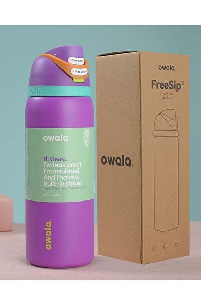owala Generic FreeSip Insulated Stainless Steel Water Bottle with Straw for S...