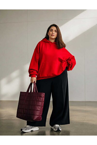 BENROMA 3 Yarn Combed Cotton Plus Size Unisex Sweatshirt Mq5