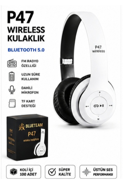 BlueTeam P47 KAFA ÜSTÜ BLUETOOTH KULAKLIK