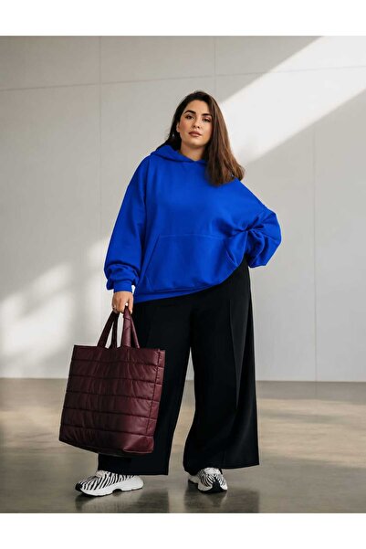 BENROMA 3 Yarn Combed Cotton Plus Size Unisex Sweatshirt Mq5