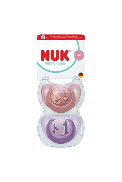 Nuk First ChoiceSilikon Damaklı Emzik, 6-18 ay, Maymun/Kanguru