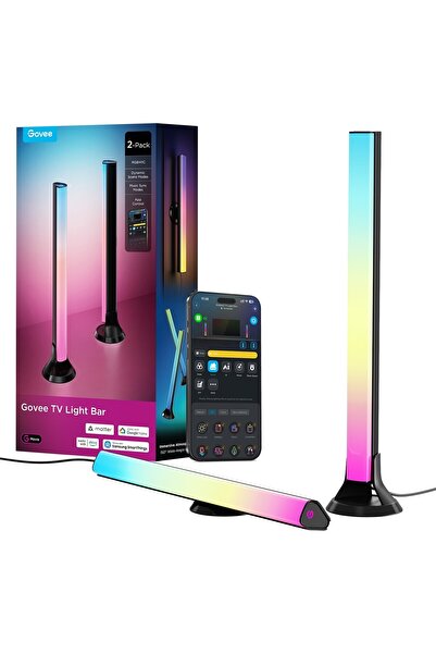Govee RGBIC WiFi+BT Flow Plus 38cm 2'li Bar Matter Destekli H6046312