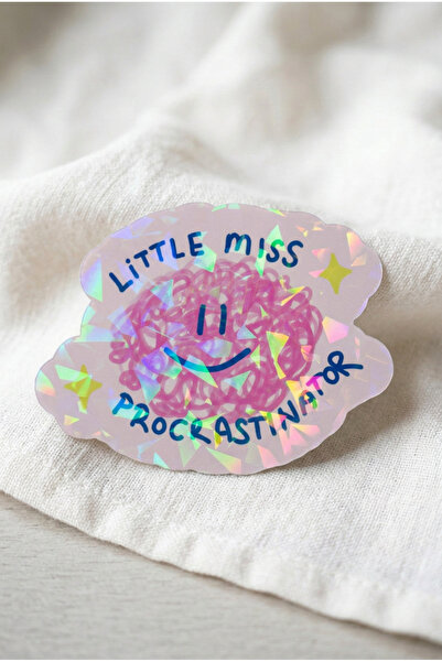 Plumie Little Miss Procrastinator Hologramlı Laminasyonlu Eğlenceli Sticker –...