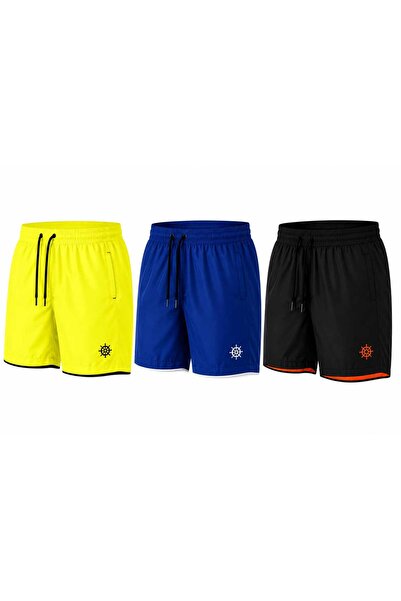atlanticsport Men's Quick-Dry Swim Shorts with Pocket Detail