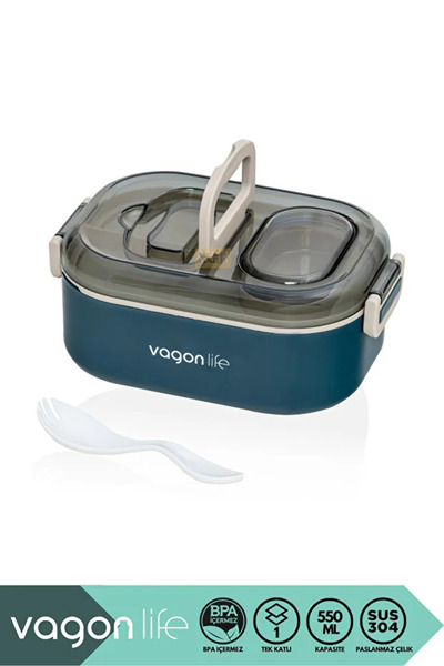 Vagonlife 550 ml Single Layer Stainless Steel Bento Lunch Box New Generation ...