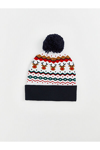LC Waikiki Lcw Accessories Mixed Embroidered Boys' Beanie with Nevavm Difference