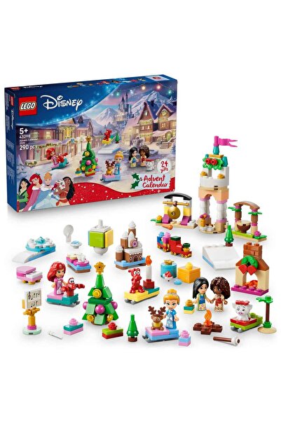 LEGO تقويم عيد الميلاد 2026 من ديزني برينسيس 43298 - مجموعة ألعاب إبداعية للأ...