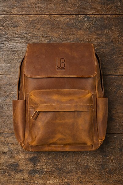 Urban Bag Rucsac realizat integral din piele naturala Chelsea - Maro Deschis