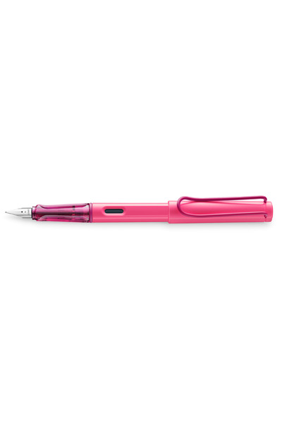 Lamy قلم حبر سافاري باللون الوردي النيون مع رأس F