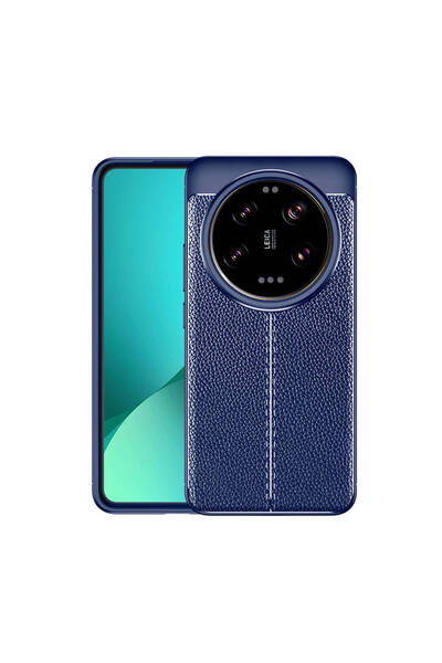 Xiaomi Mi 14 Ultra Kılıf Deri Görünümlü Silikon Kamera Korumalı Üstün Koruma Wolf Dizayn