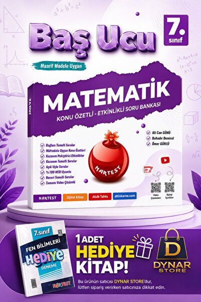 Nartest Yayınları Nartest 7 sınıf başucu matematik soru bankası