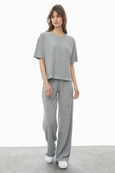 PAULMARK Shiny Fabric Trousers