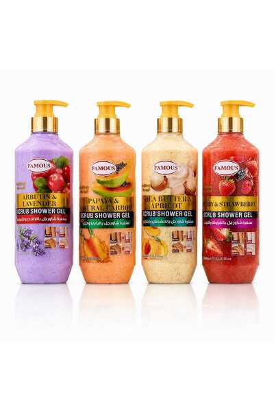 famous National Day Offer: Fruit and Butter Exfoliating Shower Gel Set - 4 Pi...