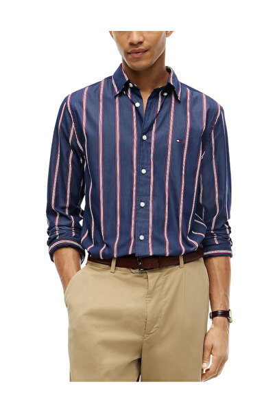 Tommy Hilfiger Ανδρικό Πουκάμισο Navy Μπλε MW0MW44588-0MS