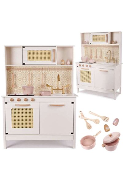 Three top online Bucătărie de lemn pentru copii MDF retro cu accesorii boho 1...