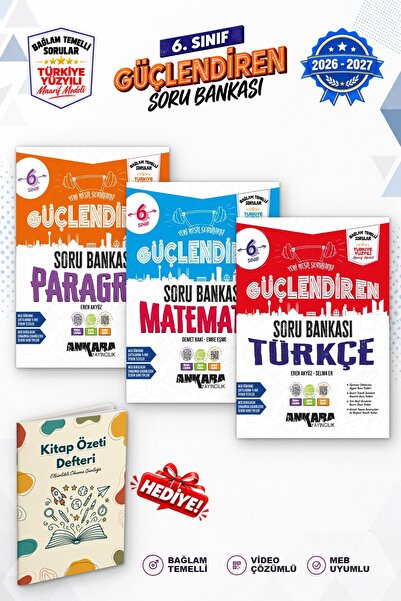Ankara Yayıncılık 6.Sınıf Türkçe Matematik Paragraf Bağlam Temelli Soru Banka...