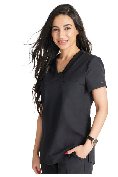 Cherokee Allura Cka667 Women's Scrubs Top – Imported, V-Neck, Chest Pockets, Doctor/Nurse Top Made from Recycled Polyester
