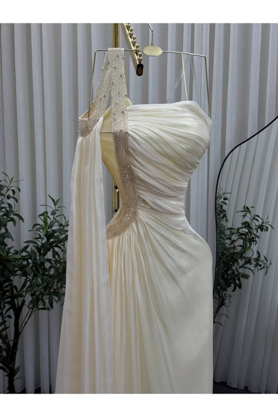 Boutique 219 Embroidered chiffon evening dress
