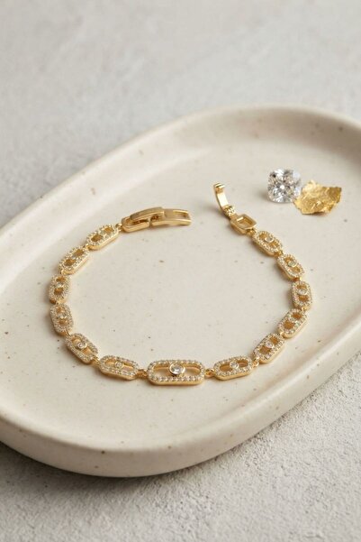 norsary Gold Color Zircon Stone Messika Model Bracelet