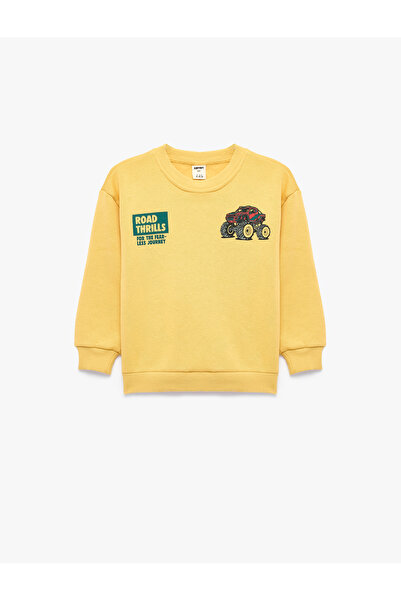 Koton Hanorac cu mânecă lungă, cu guler tip crewneck, cu imprimeu detaliat