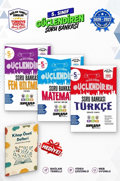 Ankara Yayıncılık 5.Sınıf Türkçe Fen Bilimleri Matematik Bağlam Temelli Soru ...