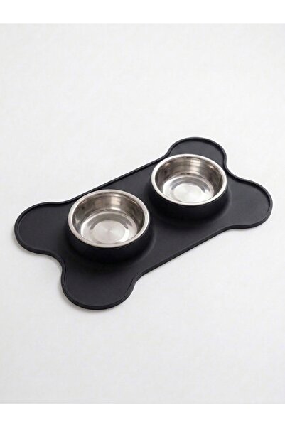 Silikon Mat Tabanlı Kedi ve 2'li Köpek Mama ve Su Kabı 250ml