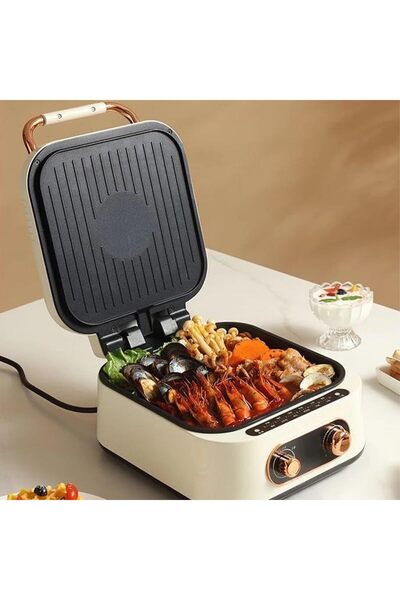 Generic Brand 1800W Electric Hot Pot & Grill 3-in-1, 2.5L Non-Stick Multi-Coo...