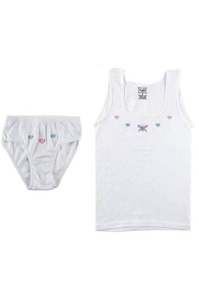 Zulu Ticaret Tutku-Girl's 2-Piece Thick Strap Undershirt and 2-Piece Printed ...