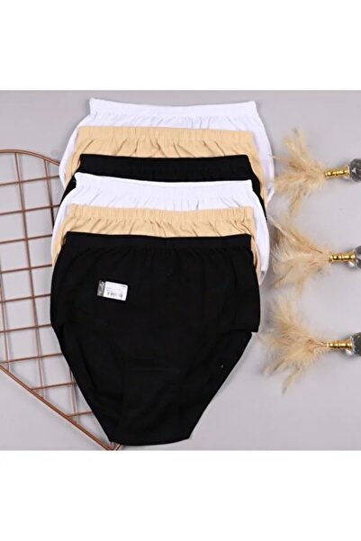 Zulu Ticaret Tutku-Women's 6-Pack Cotton Ribbed Bato Panties