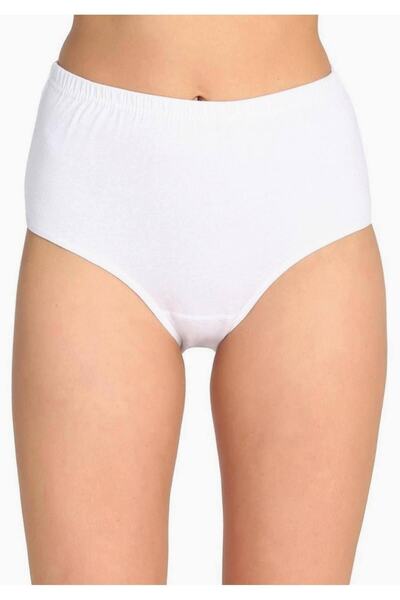 Zulu Ticaret Tutku-Women's White Ribana Bato Panties New Season (10 Pieces Ec...