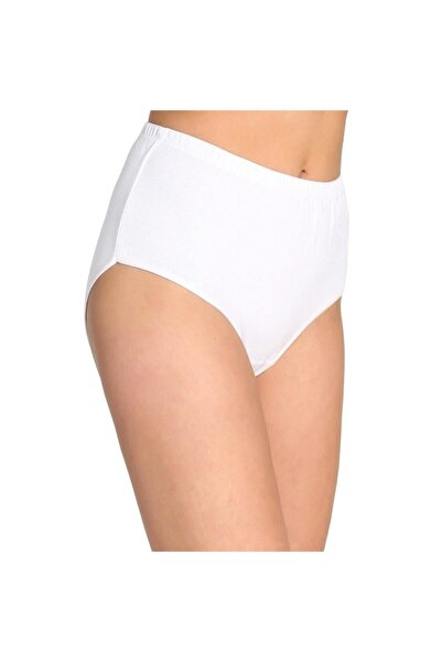 Zulu Ticaret Tutku-High Waist Bato Panties, Ribbed Cotton Combed Cotton 6-Pack