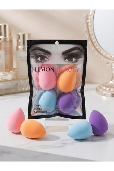 HASSANCO مجموعة إسفنجات مكياج 4 قطع – Lemon Beauty