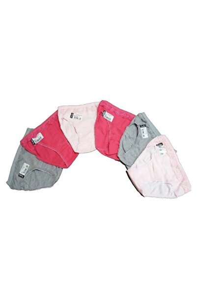 Zulu Ticaret Tutku-12 Pieces Thin Waist Pınar Children's Bato Panties
