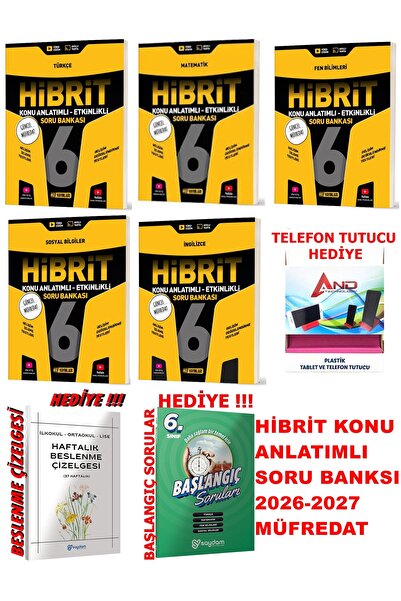Hız Yayınları 6.SINIF 2026-2027 MÜFREDAT HİBRİT KONU ANLATIMLI-SORU BANKASI FULL SET